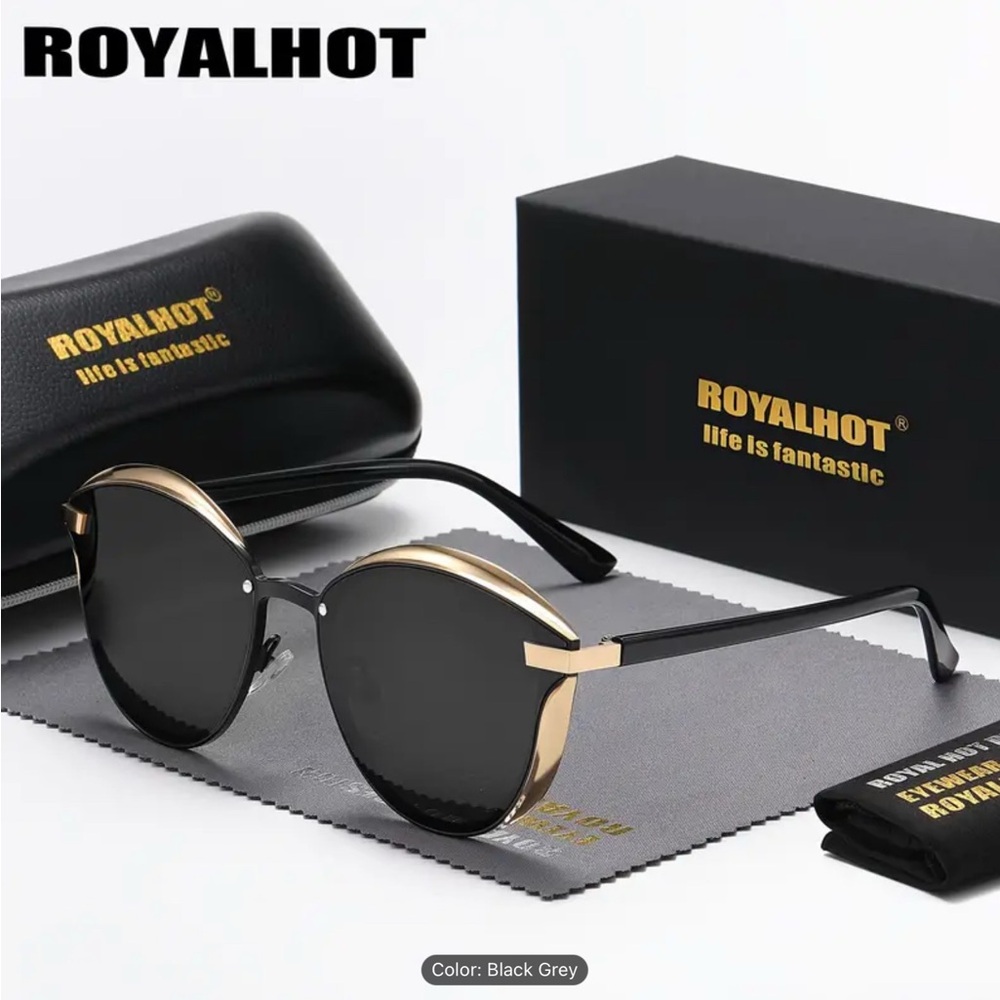 RoyalHot Polarized Glasses for MEN & WOMEN, Alloy Oval Frame and UV Protection